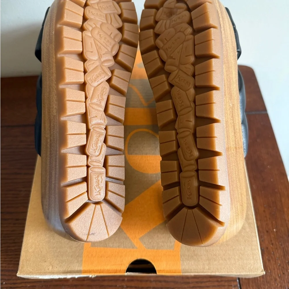 Korks Faithe Platform Slides sandals black‎ NEW 7